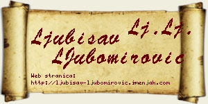 Ljubisav LJubomirović vizit kartica